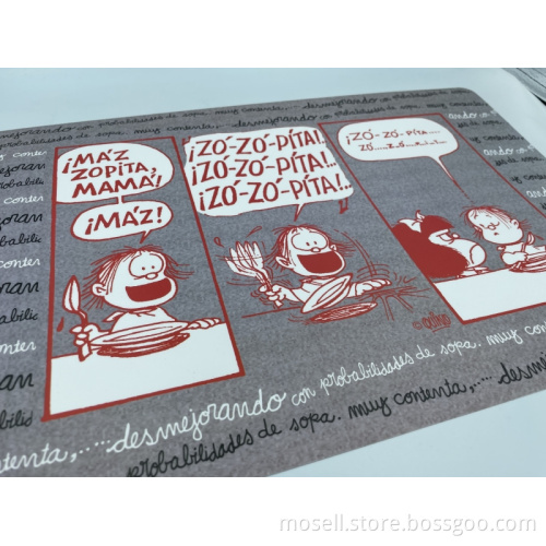 Oil Dirt Prevention PVC Placemats with Cartoon Pattern